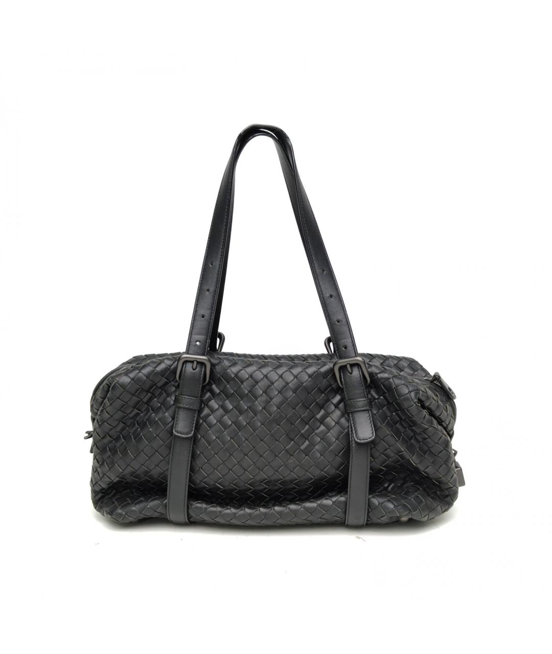 BOTTEGA VENETA Черная кожаная сумка через плечо, фото 2