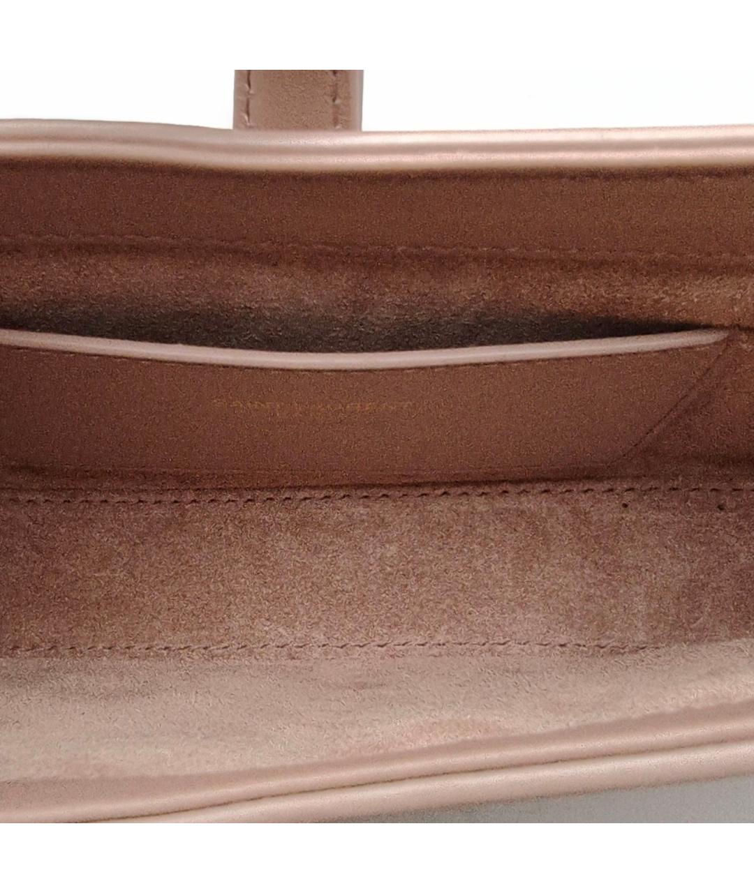 SAINT LAURENT Бежевая кожаная сумка через плечо, фото 8