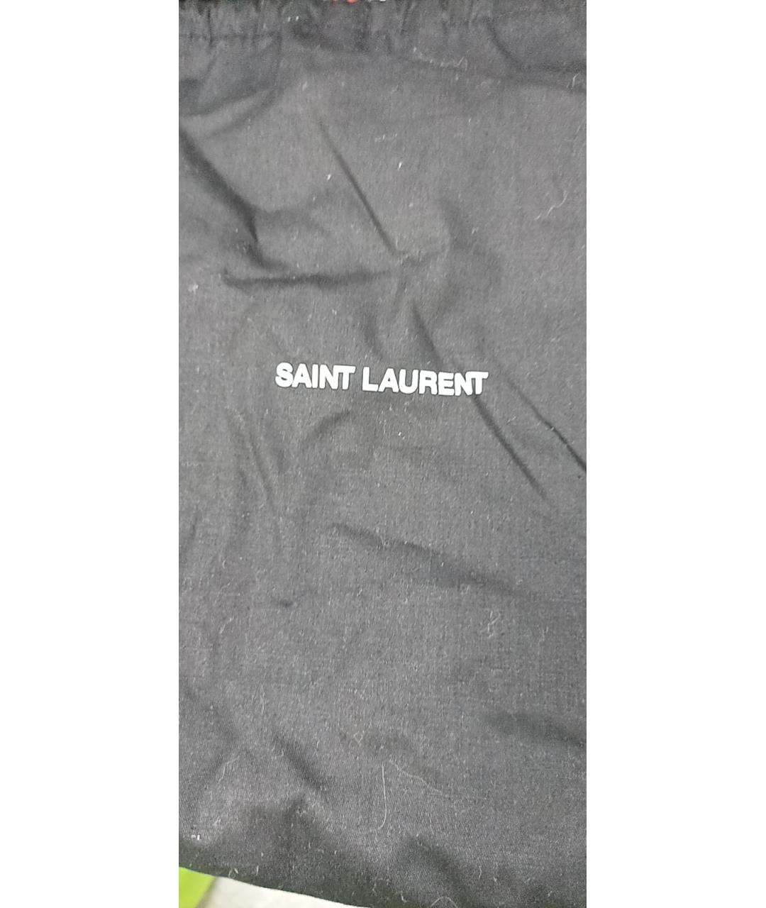 SAINT LAURENT Бежевая кожаная сумка через плечо, фото 9