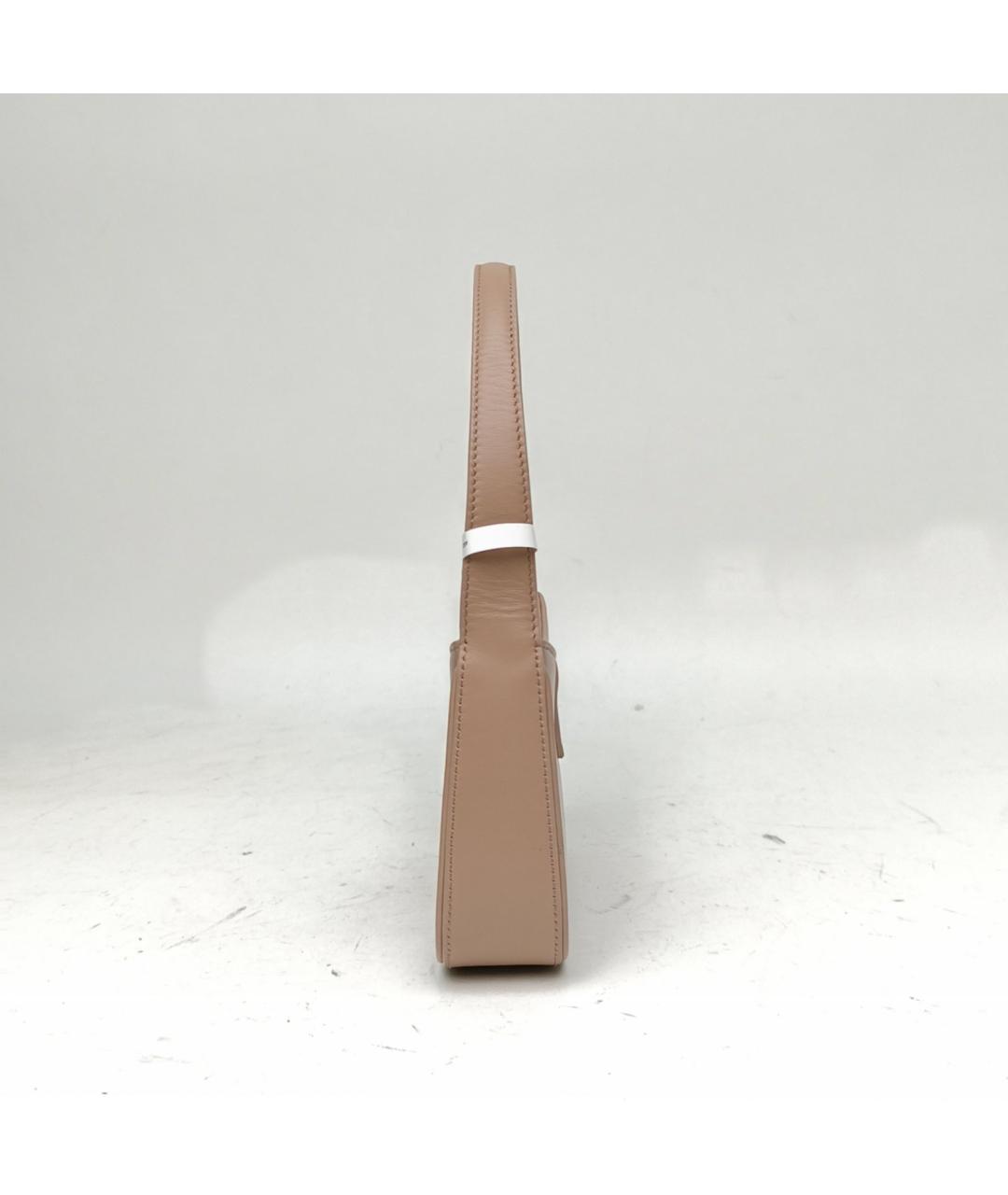 SAINT LAURENT Бежевая кожаная сумка через плечо, фото 3