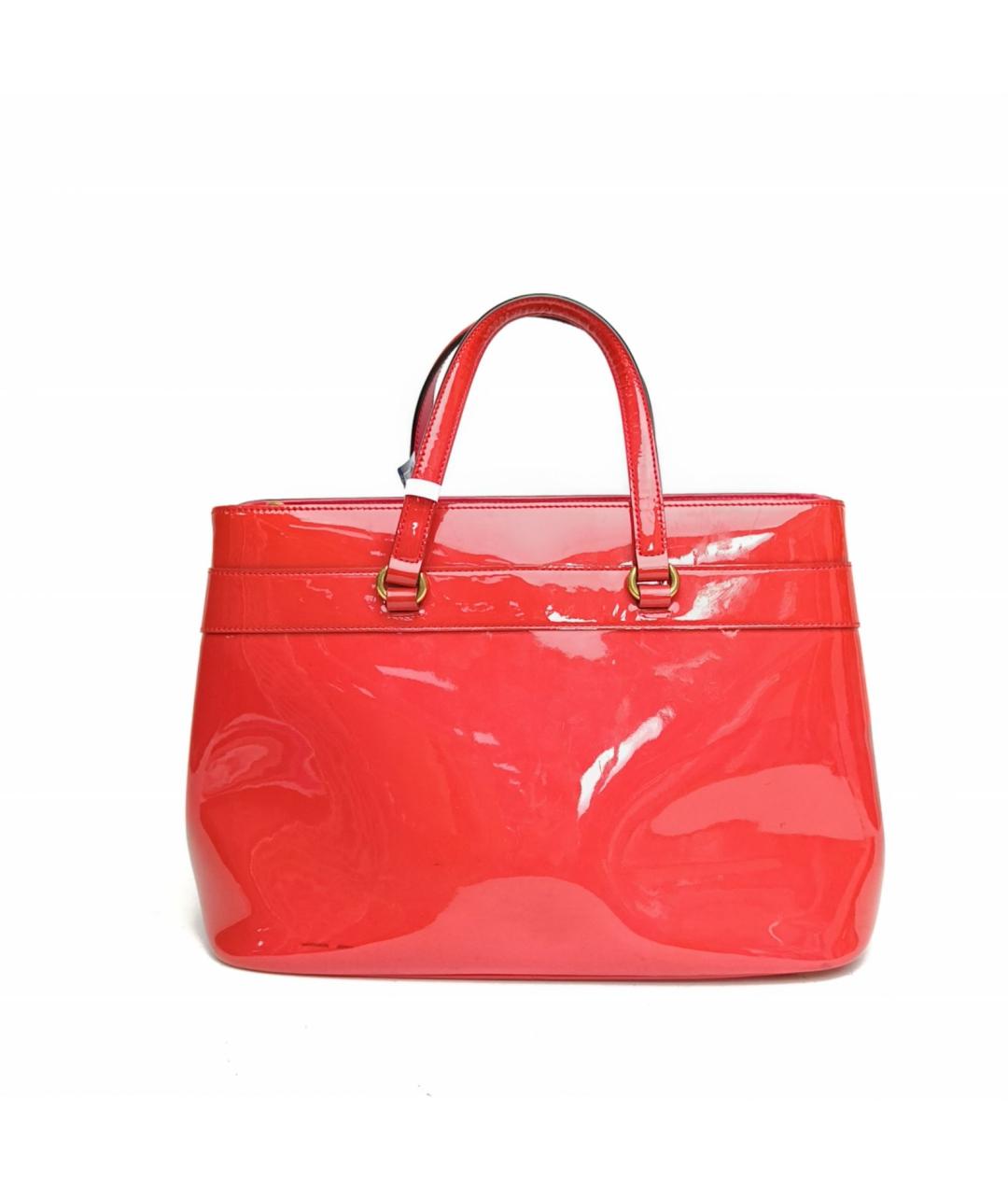 GUCCI Красная сумка с короткими ручками из лакированной кожи, фото 4
