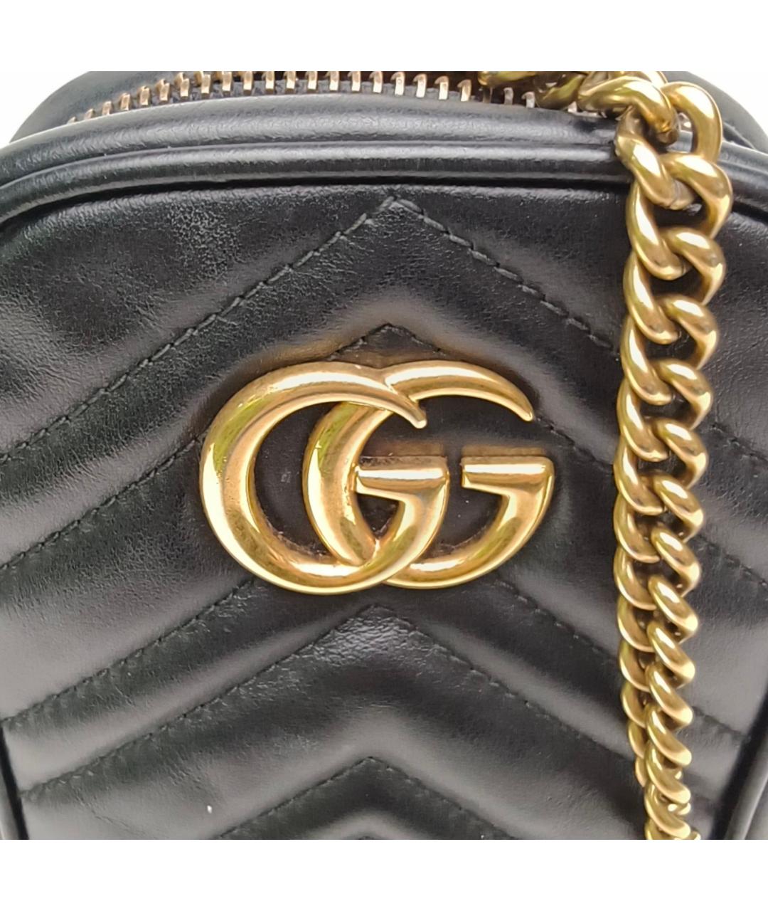 GUCCI Черная кожаная сумка через плечо, фото 8