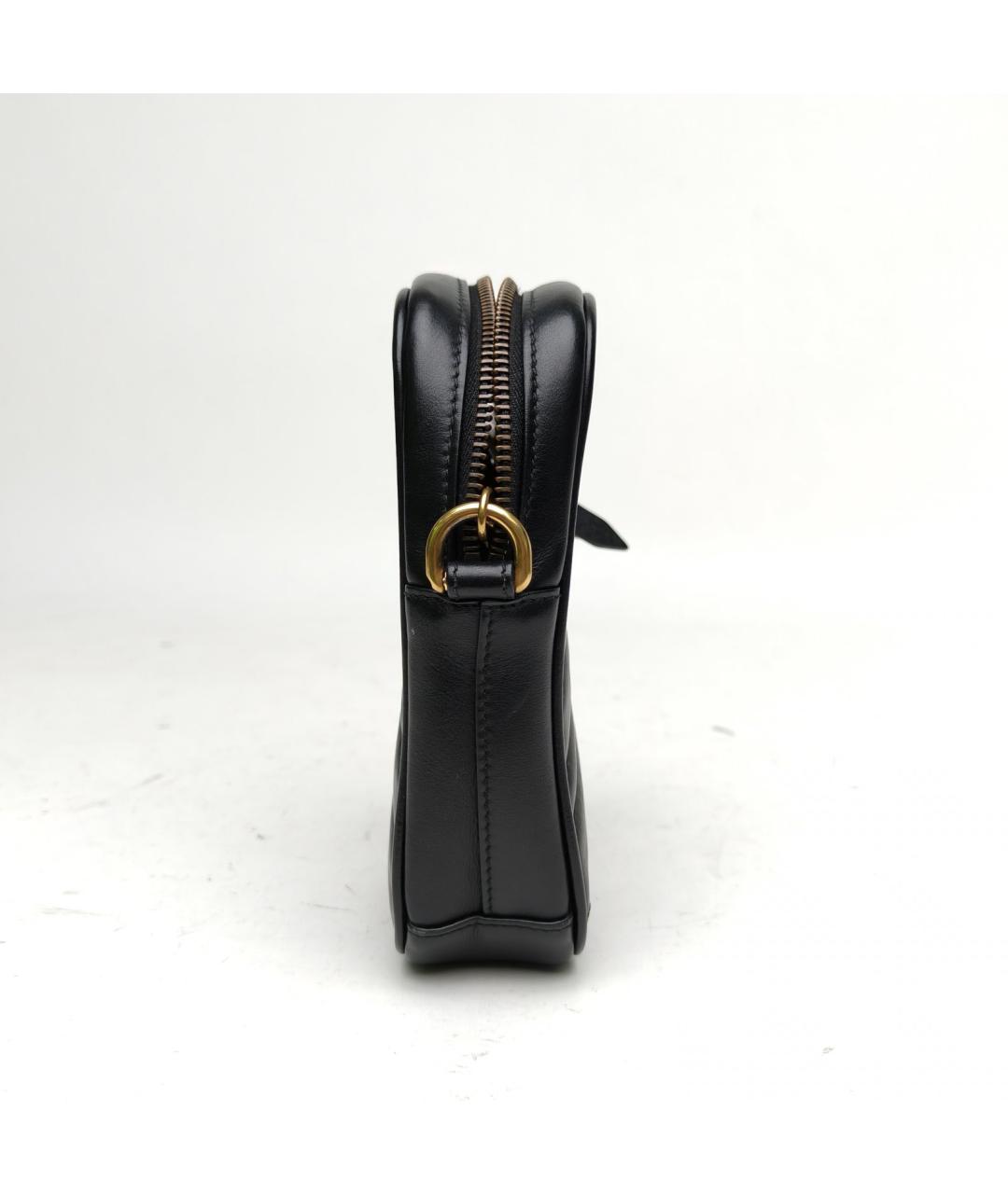 GUCCI Черная кожаная сумка через плечо, фото 5