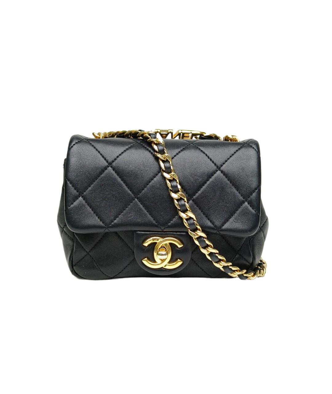 CHANEL Черная кожаная сумка через плечо, фото 10