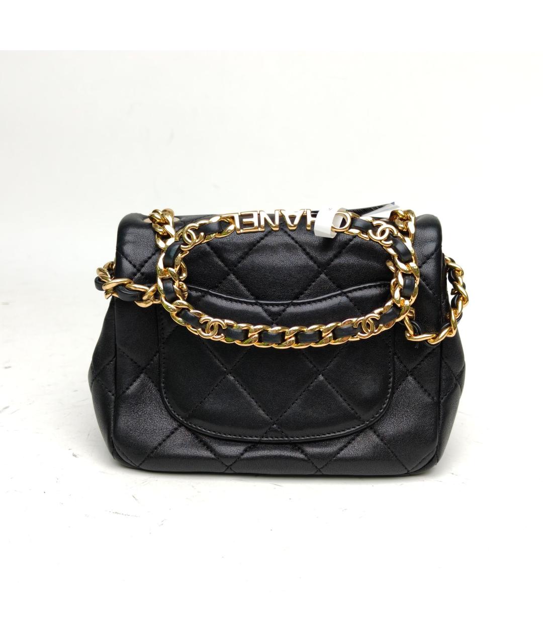 CHANEL Черная кожаная сумка через плечо, фото 4