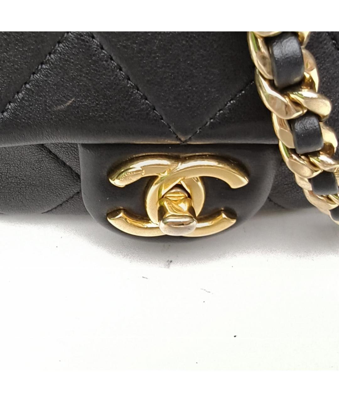CHANEL Черная кожаная сумка через плечо, фото 7