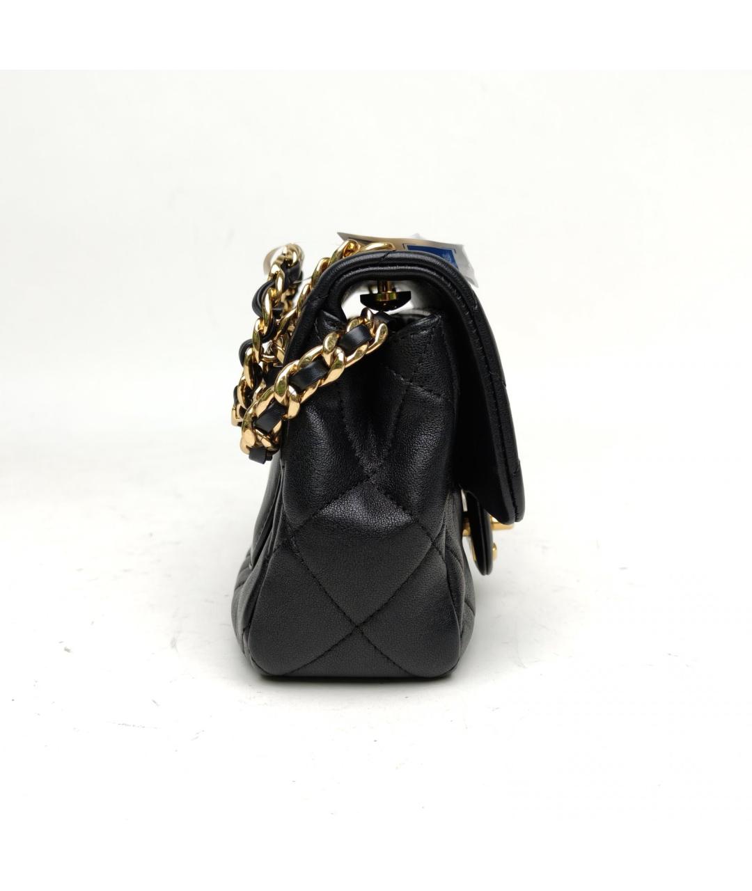 CHANEL Черная кожаная сумка через плечо, фото 5