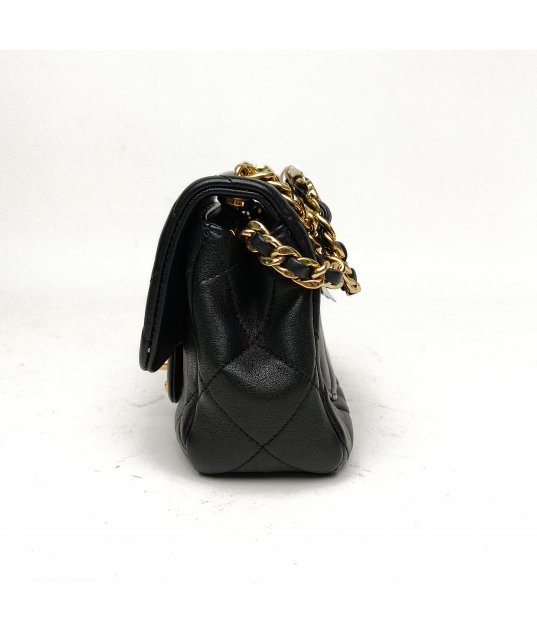 CHANEL Черная кожаная сумка через плечо, фото 3