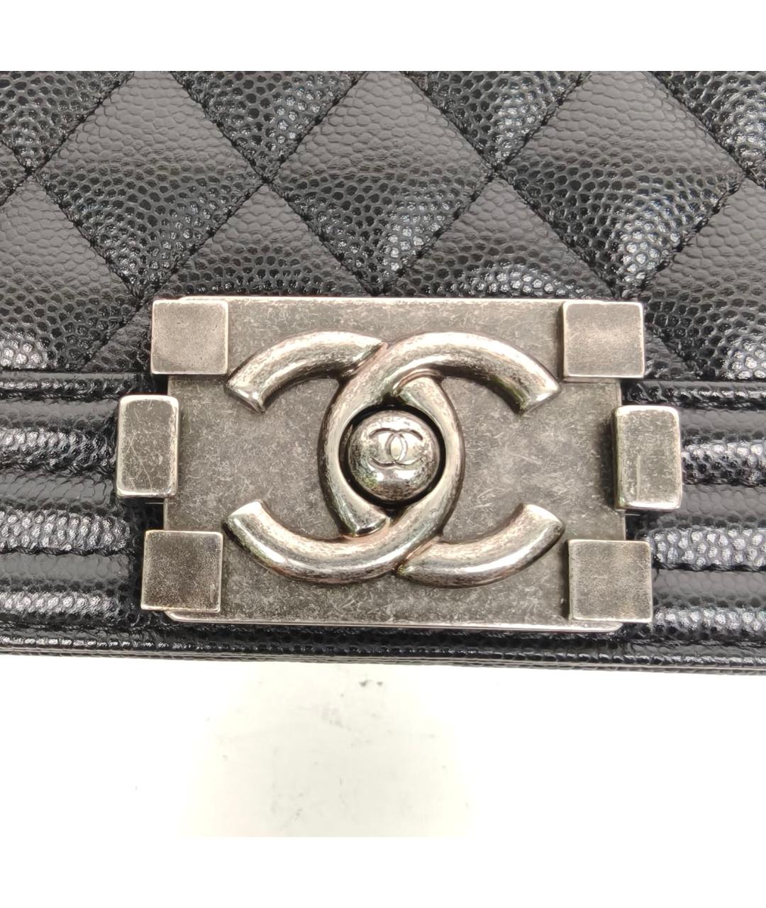 CHANEL Черная кожаная сумка через плечо, фото 7