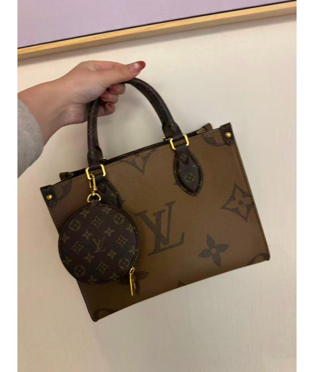 LOUIS VUITTON Коричневая сумка тоут, фото 9