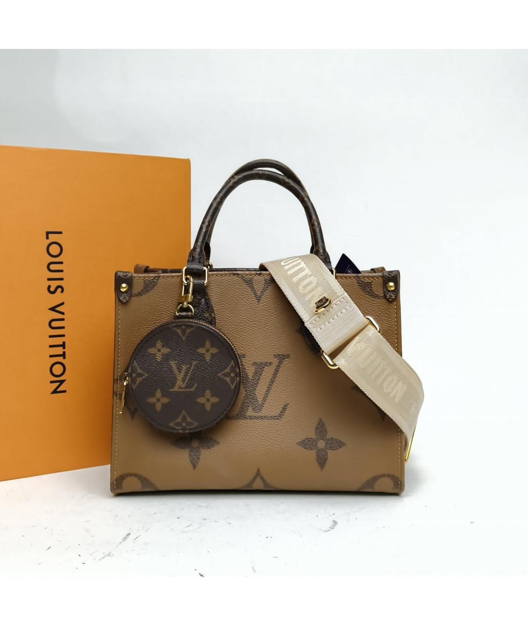 LOUIS VUITTON Коричневая сумка тоут, фото 8