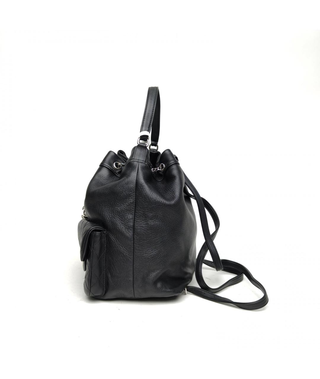 CHANEL Черная кожаная сумка через плечо, фото 3