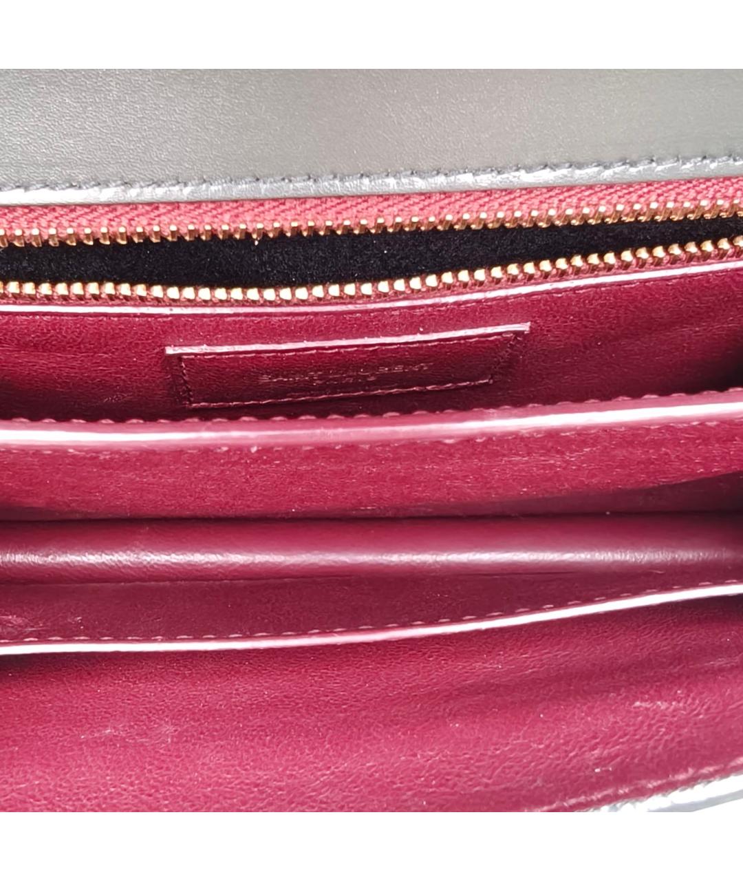 SAINT LAURENT Зеленая кожаная сумка через плечо, фото 7