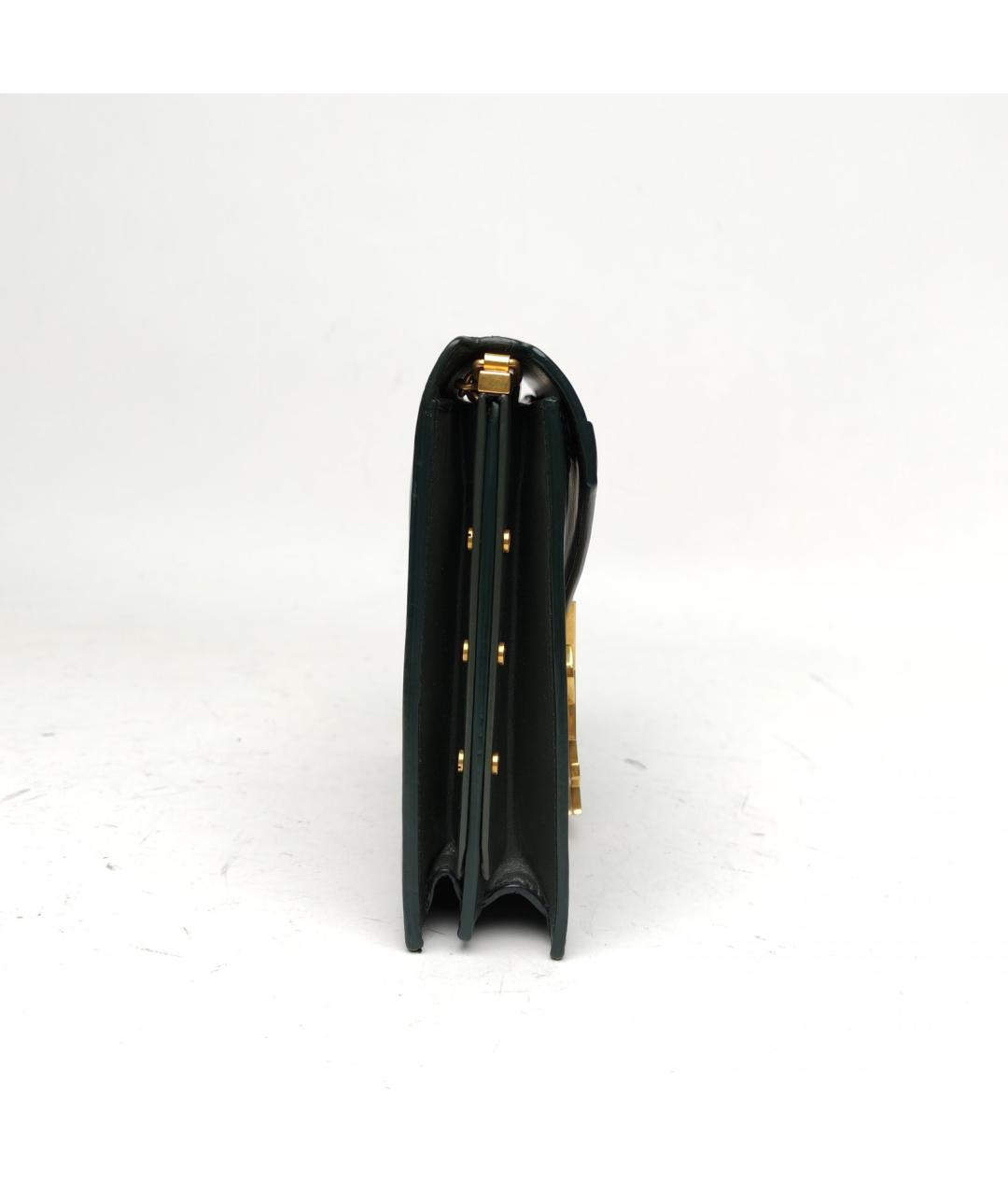 SAINT LAURENT Зеленая кожаная сумка через плечо, фото 5