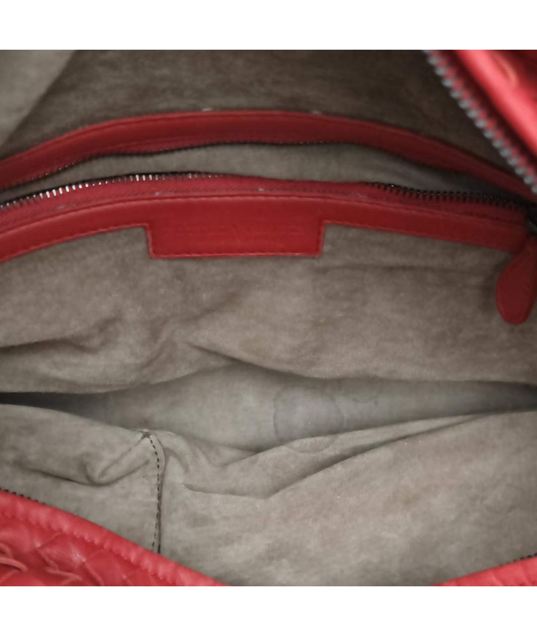 BOTTEGA VENETA Красная кожаная сумка через плечо, фото 7