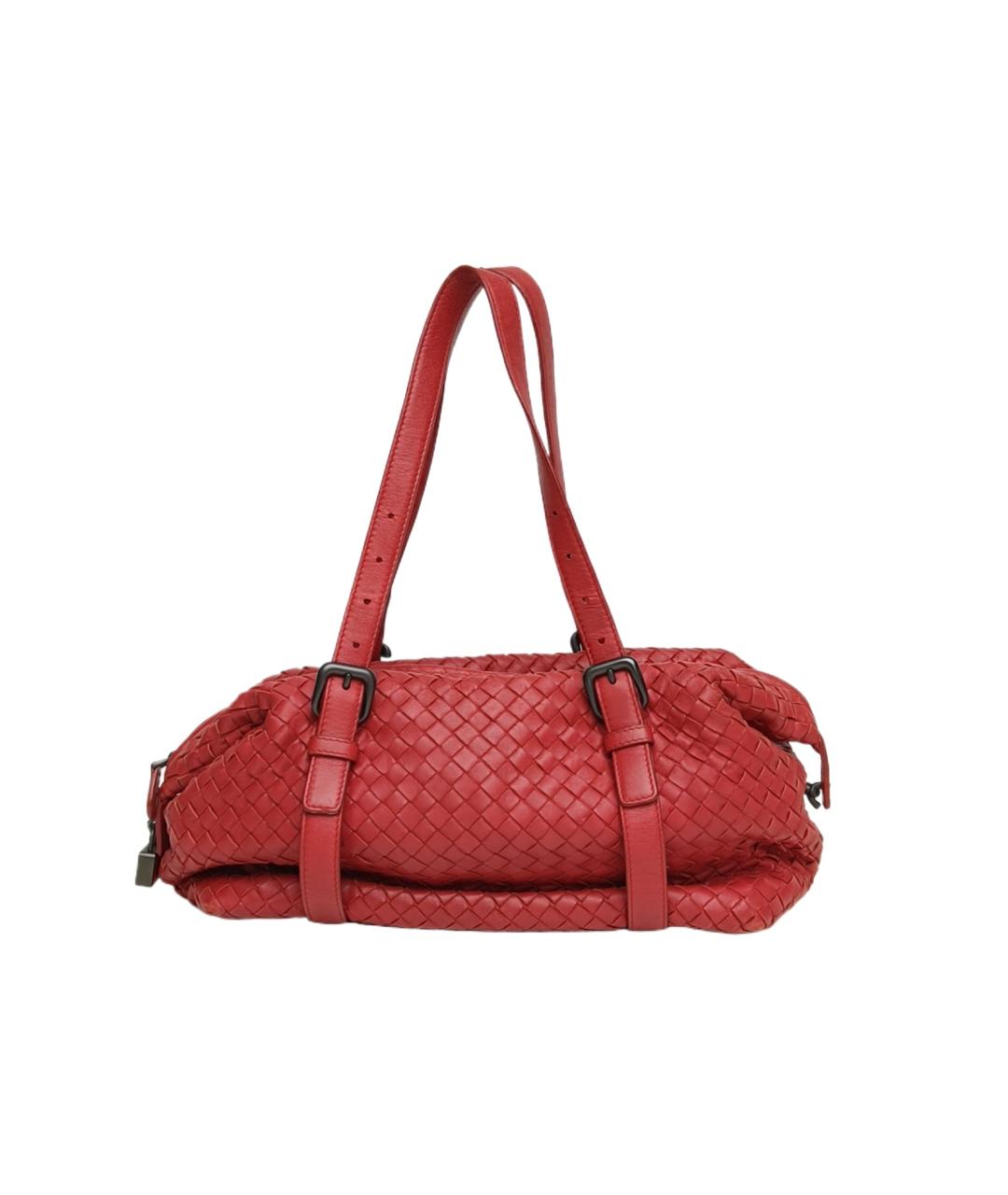 BOTTEGA VENETA Красная кожаная сумка через плечо, фото 9