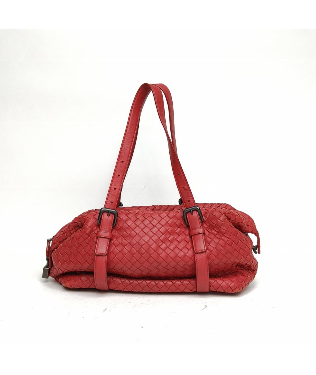 BOTTEGA VENETA Красная кожаная сумка через плечо, фото 2