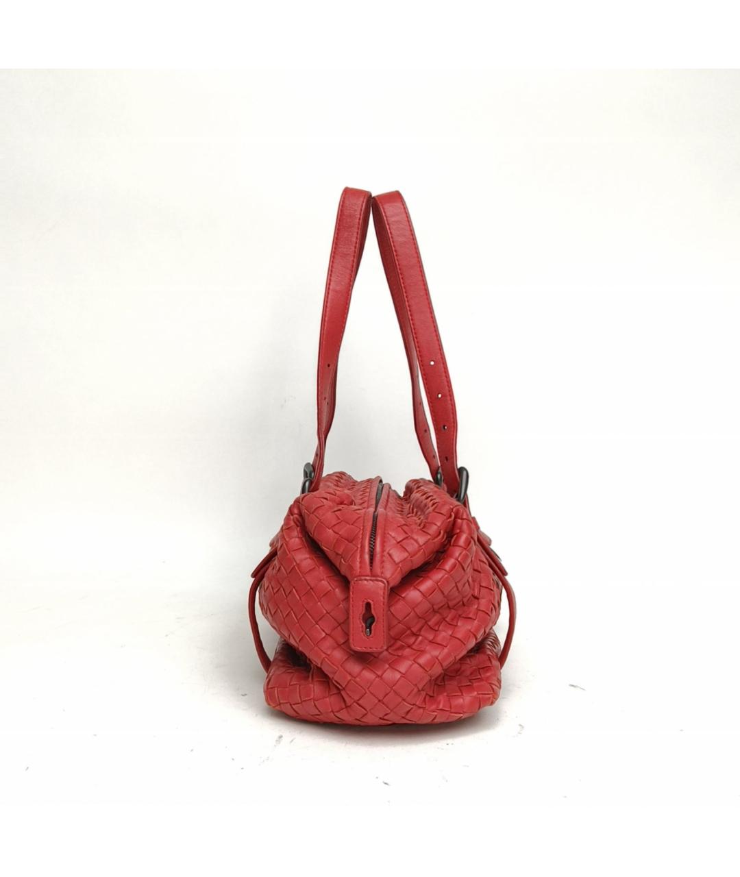 BOTTEGA VENETA Красная кожаная сумка через плечо, фото 3