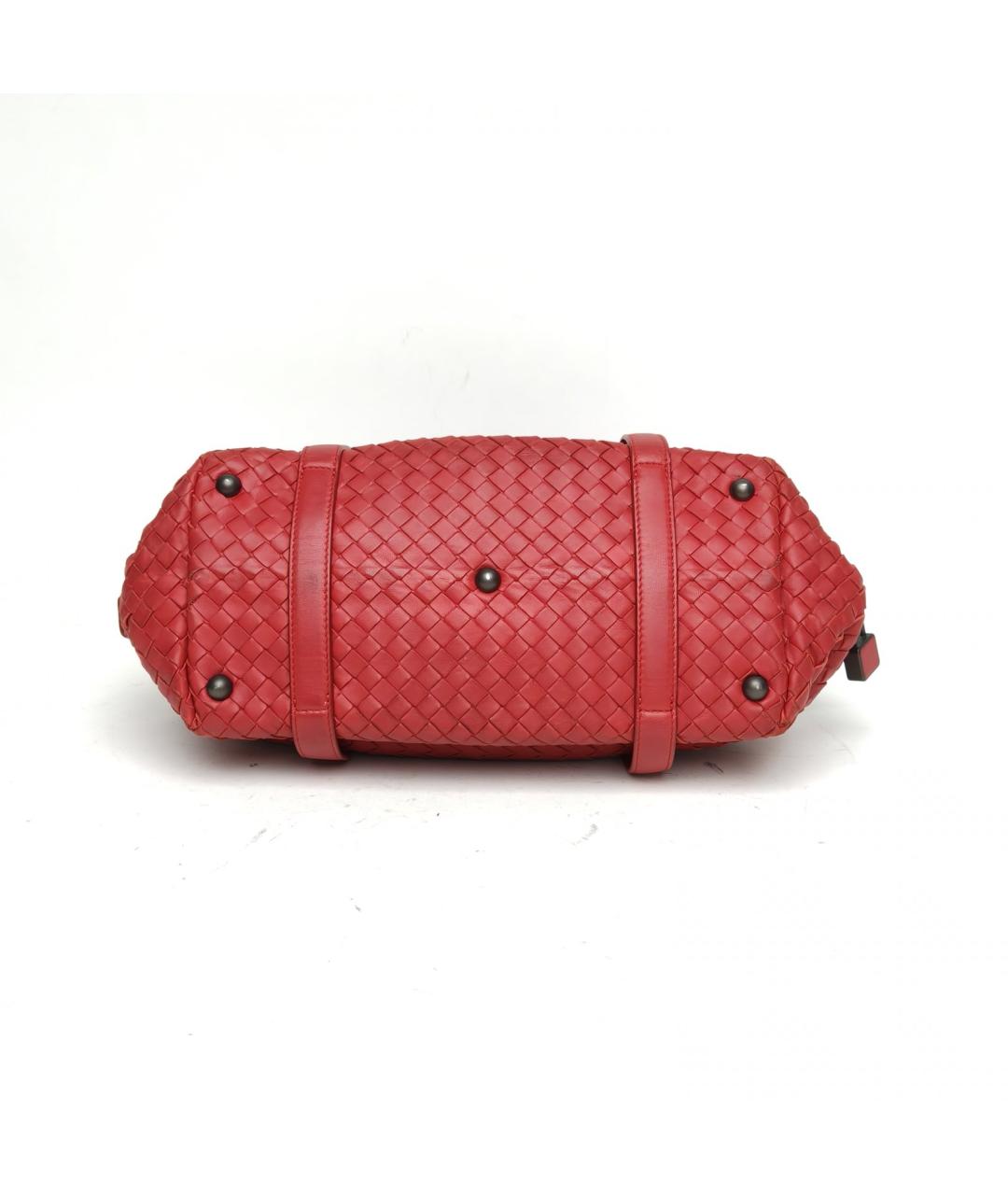 BOTTEGA VENETA Красная кожаная сумка через плечо, фото 5