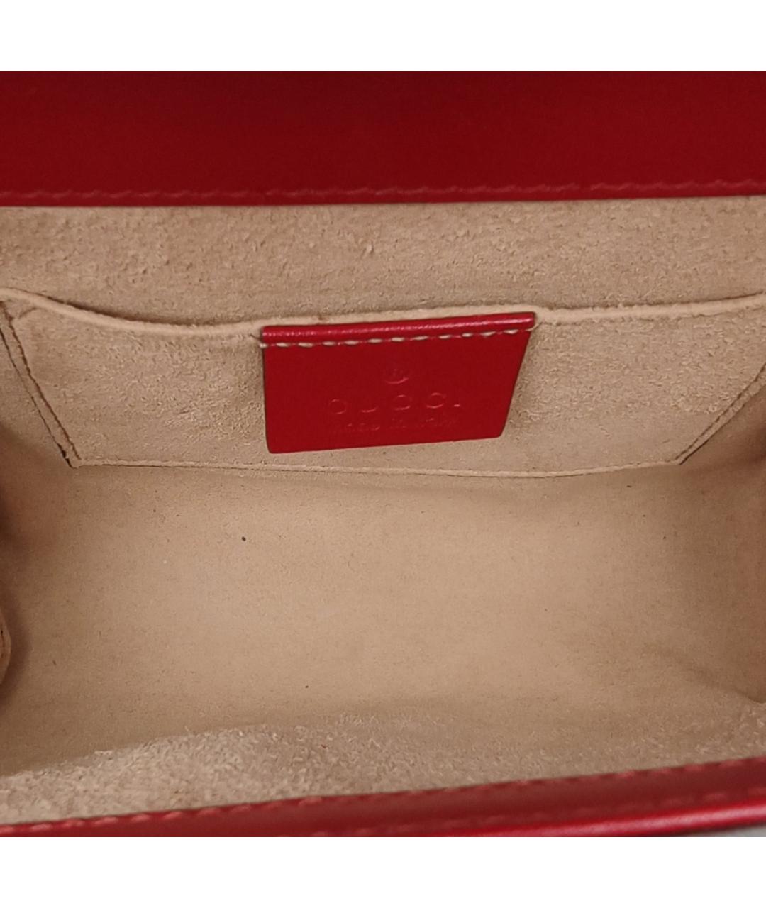 GUCCI Красная кожаная сумка через плечо, фото 8