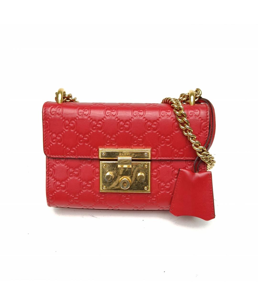 GUCCI Красная кожаная сумка через плечо, фото 2