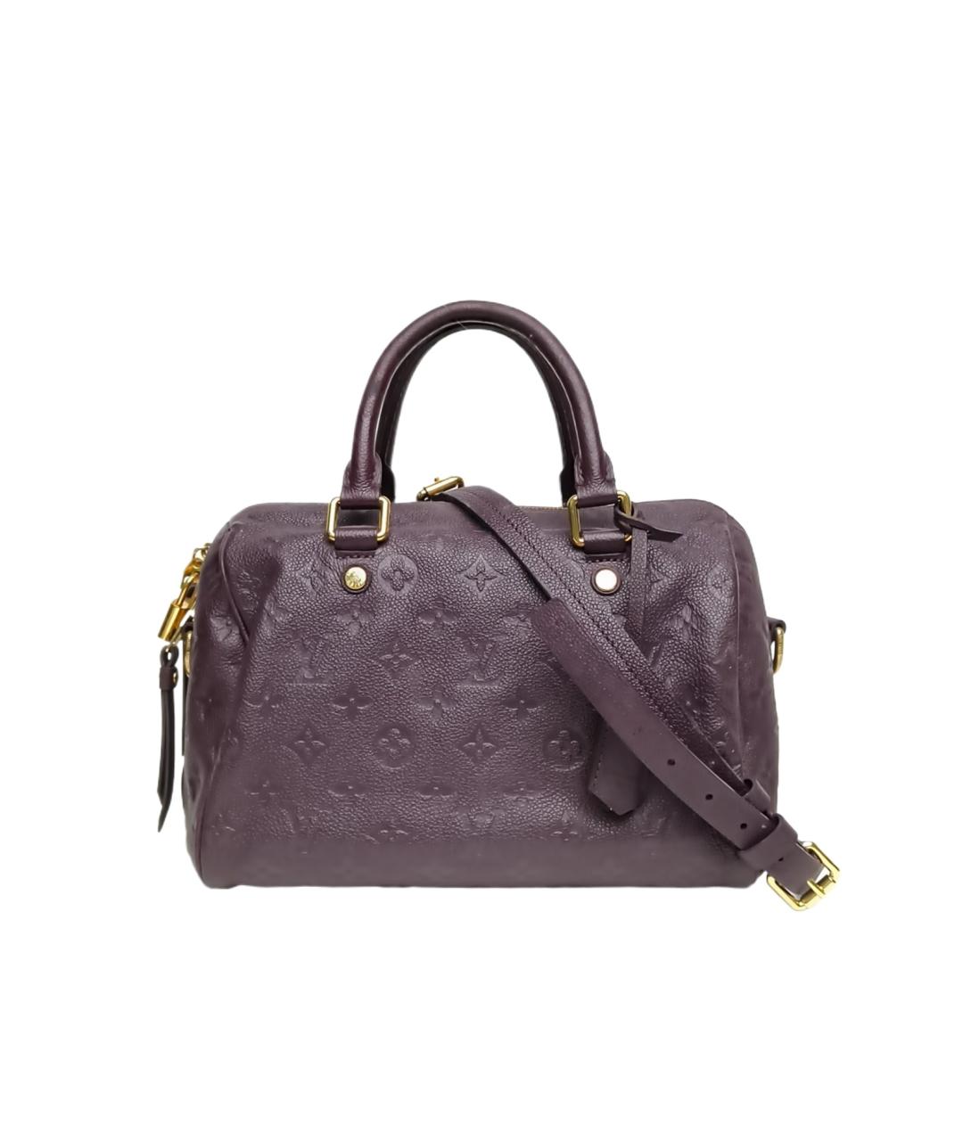 LOUIS VUITTON Фиолетовая кожаная сумка с короткими ручками, фото 1