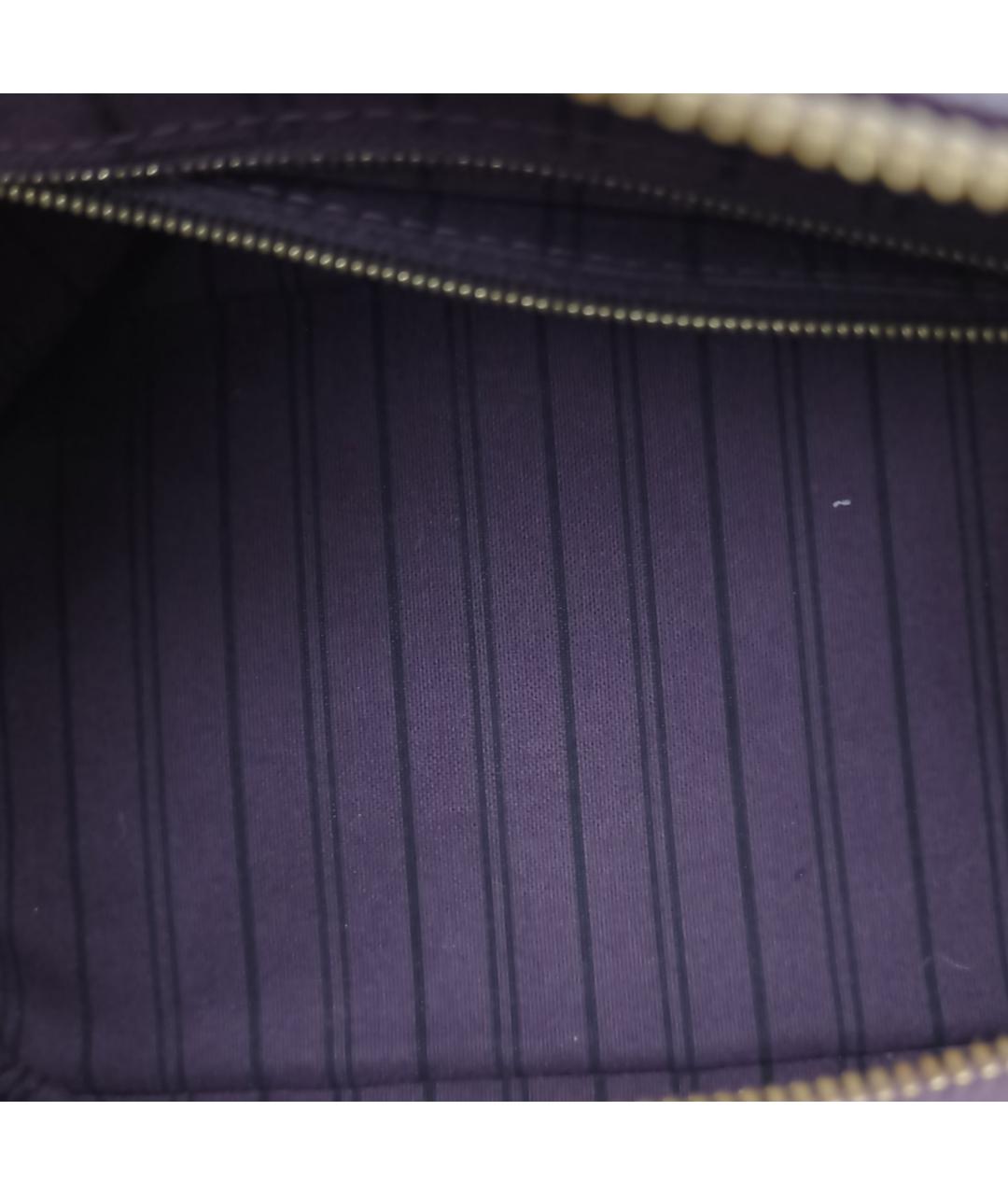 LOUIS VUITTON Фиолетовая кожаная сумка с короткими ручками, фото 8