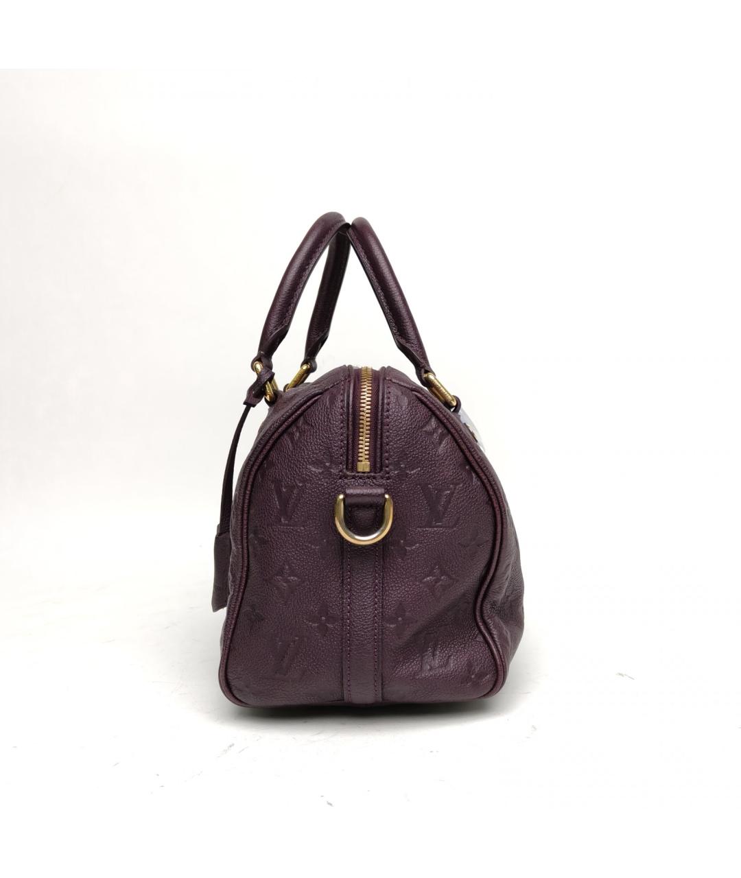 LOUIS VUITTON Фиолетовая кожаная сумка с короткими ручками, фото 3