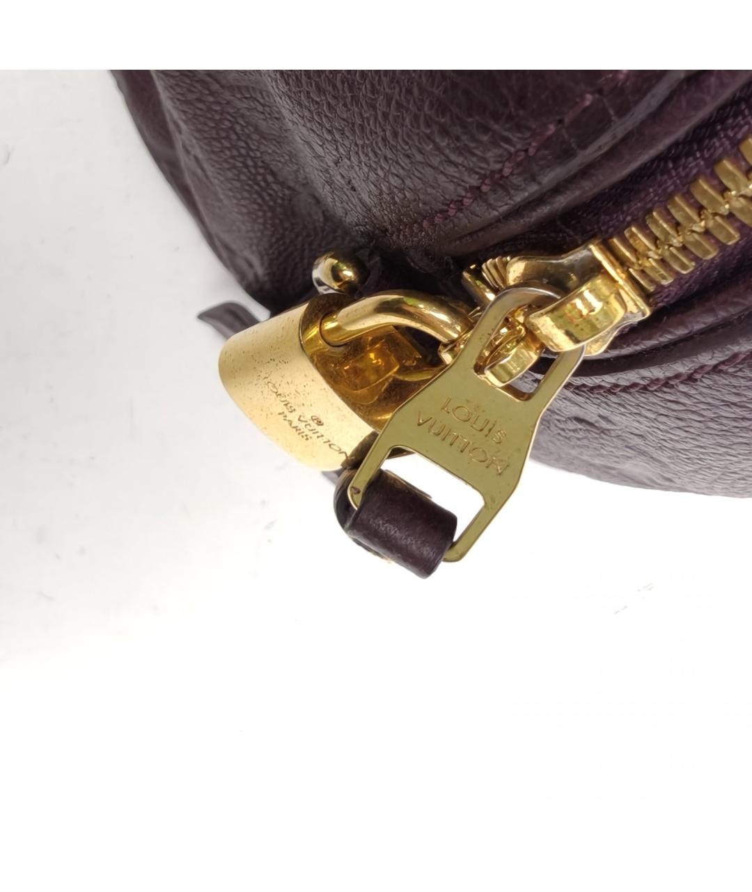 LOUIS VUITTON Фиолетовая кожаная сумка с короткими ручками, фото 7
