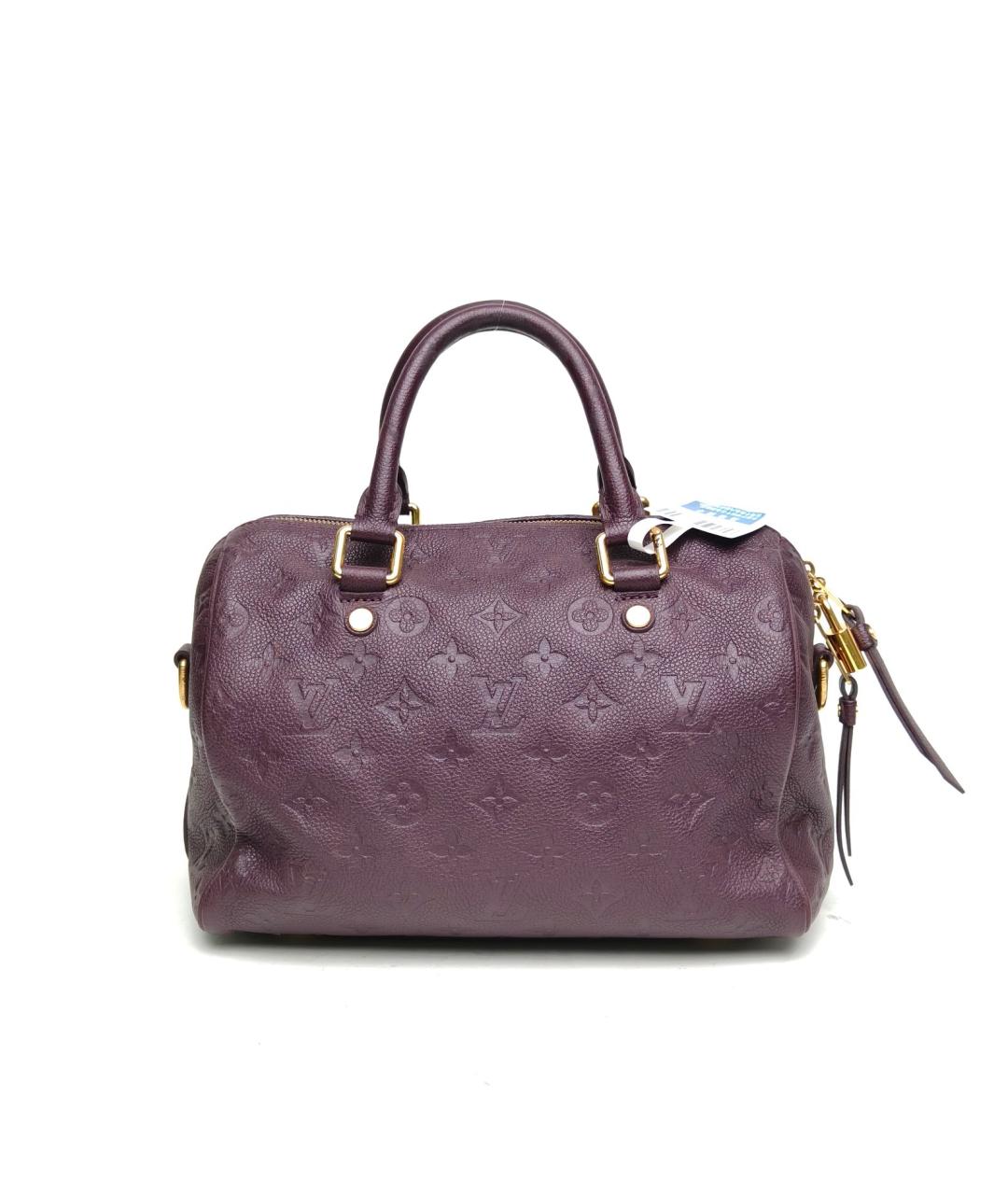 LOUIS VUITTON Фиолетовая кожаная сумка с короткими ручками, фото 4