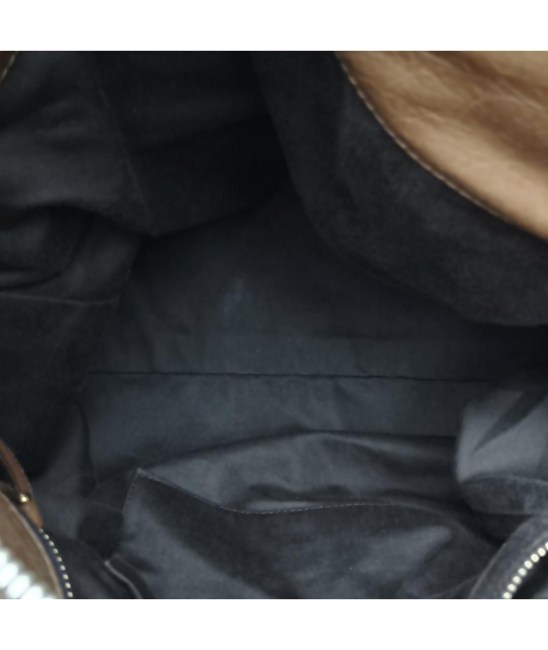 MIU MIU Коричневая кожаная сумка с короткими ручками, фото 6