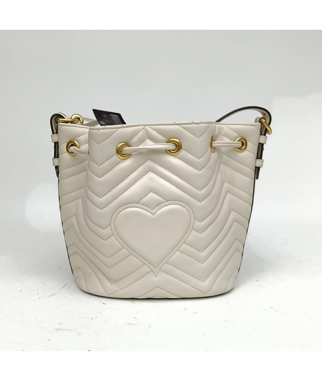 GUCCI Белая кожаная сумка через плечо, фото 4