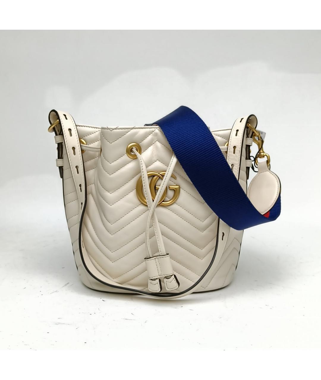 GUCCI Белая кожаная сумка через плечо, фото 2