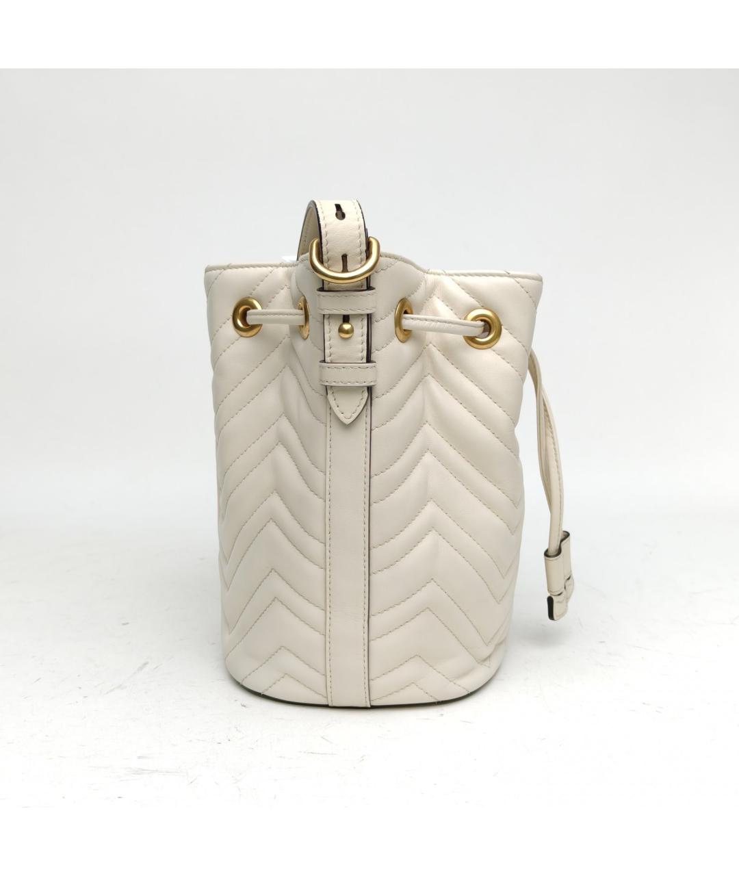 GUCCI Белая кожаная сумка через плечо, фото 5