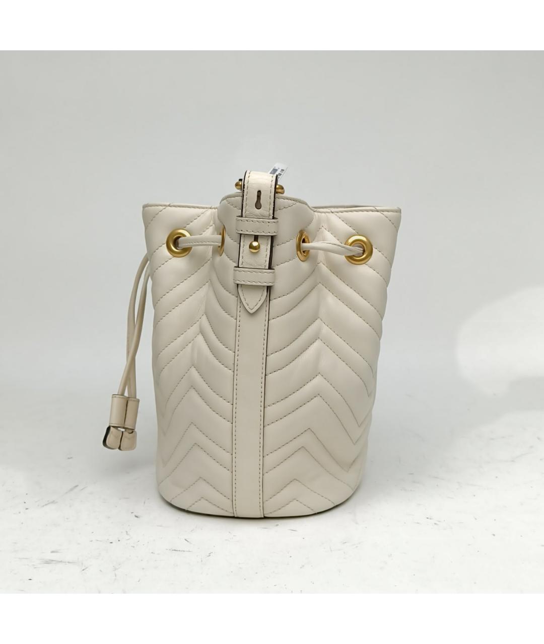 GUCCI Белая кожаная сумка через плечо, фото 3