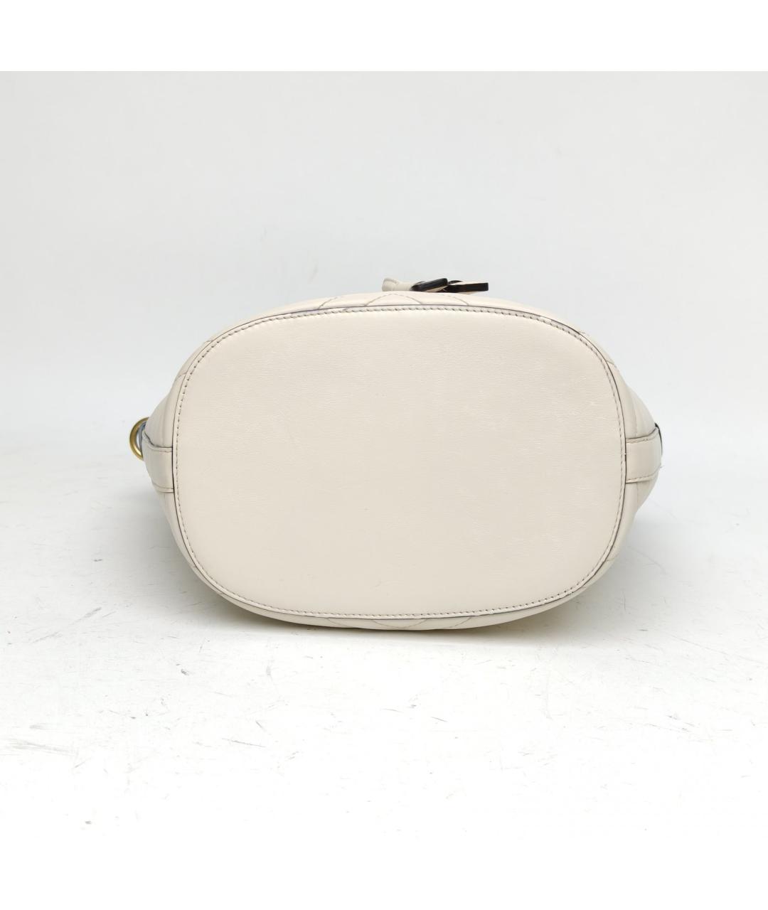 GUCCI Белая кожаная сумка через плечо, фото 6