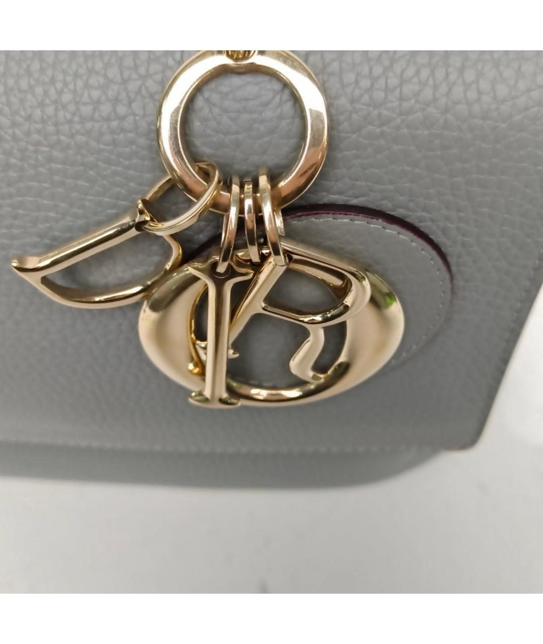 CHRISTIAN DIOR Голубая кожаная сумка через плечо, фото 6