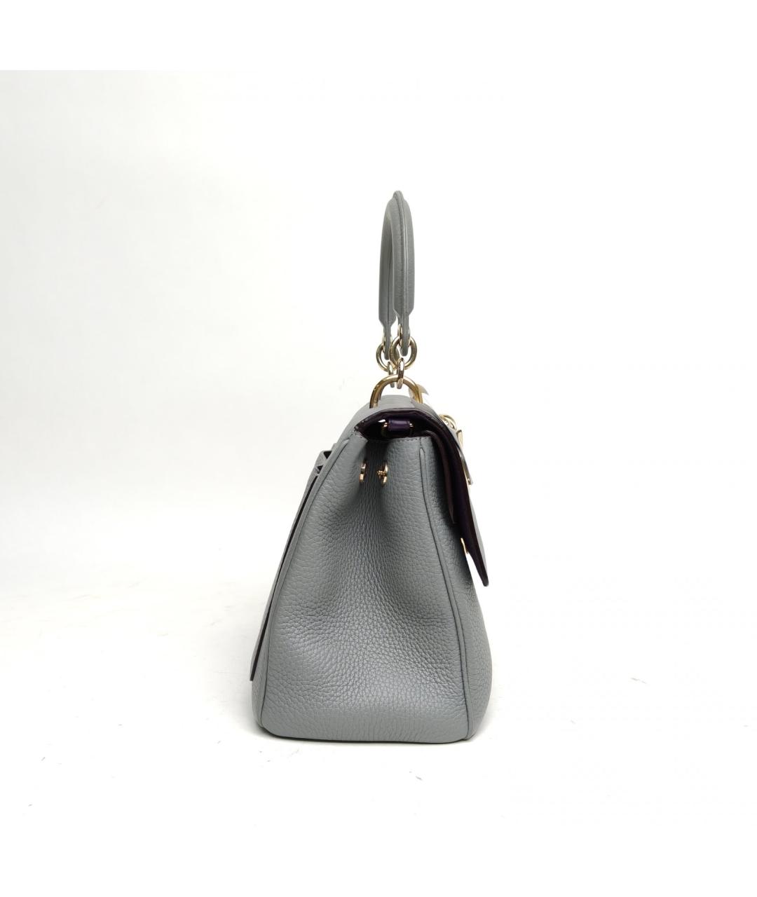 CHRISTIAN DIOR Голубая кожаная сумка через плечо, фото 4