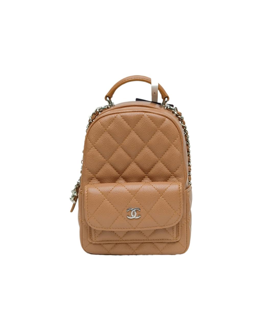 CHANEL Коричневый кожаный рюкзак, фото 10