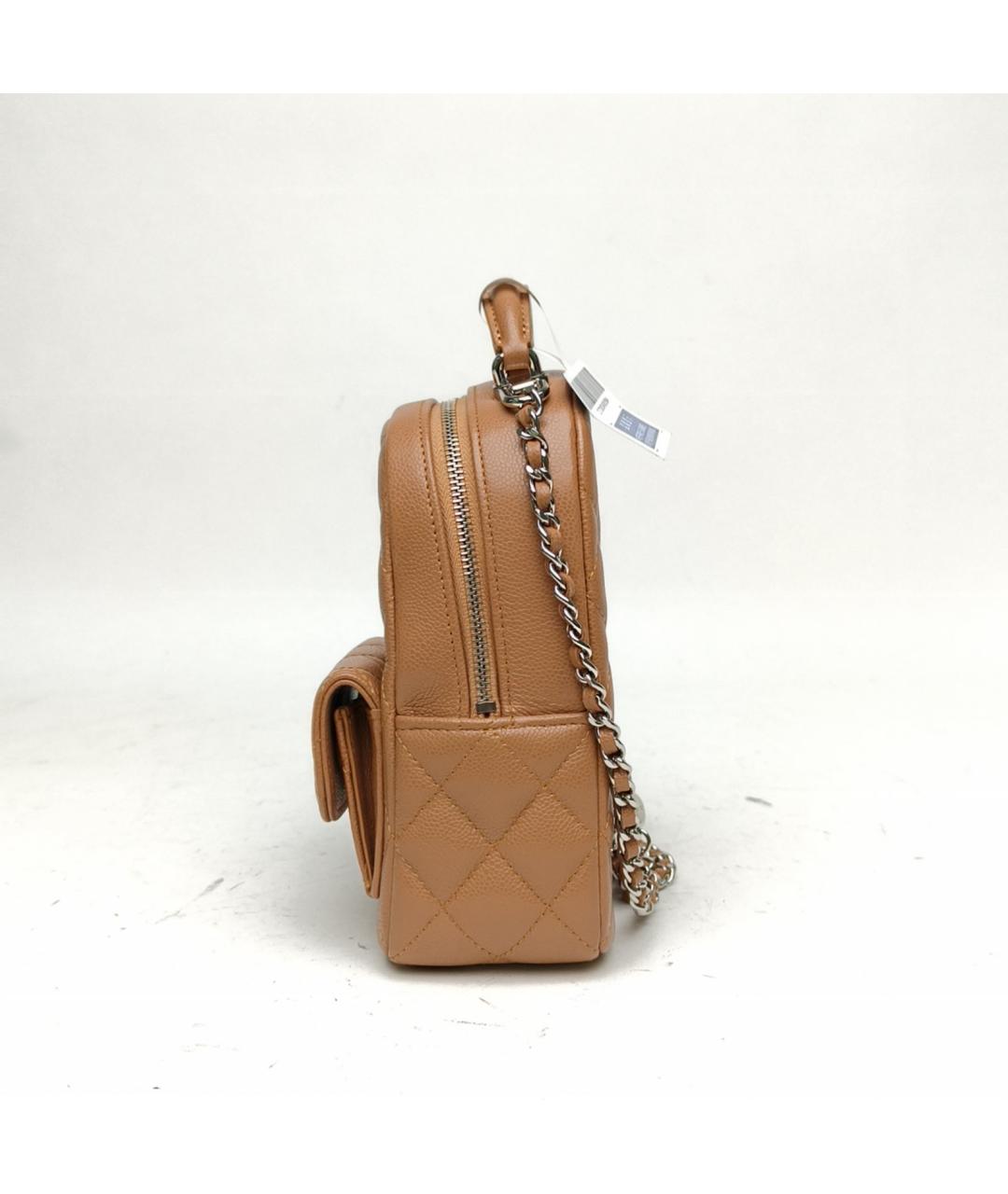 CHANEL Коричневый кожаный рюкзак, фото 3