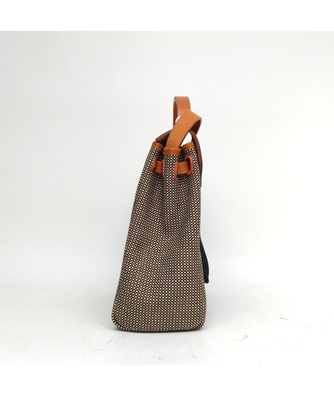 HERMES Серая тканевая сумка через плечо, фото 3