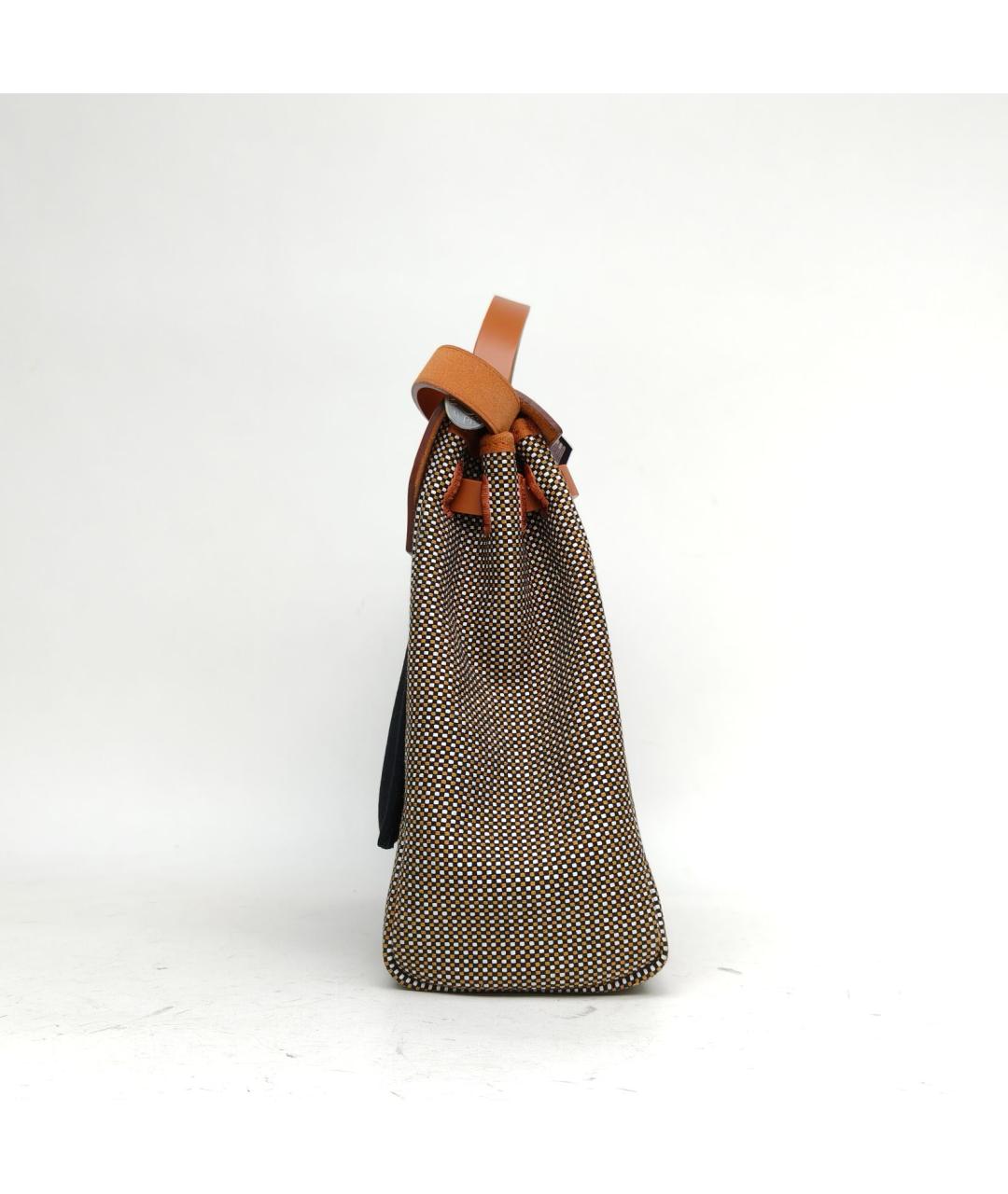 HERMES Серая тканевая сумка через плечо, фото 5