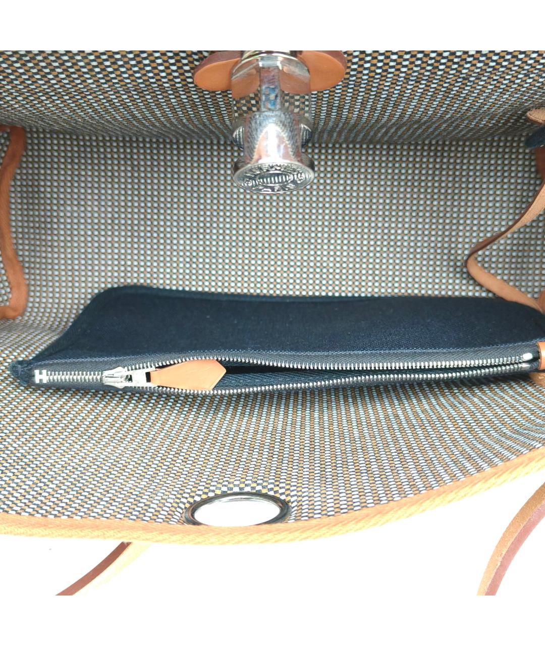 HERMES Серая тканевая сумка через плечо, фото 7