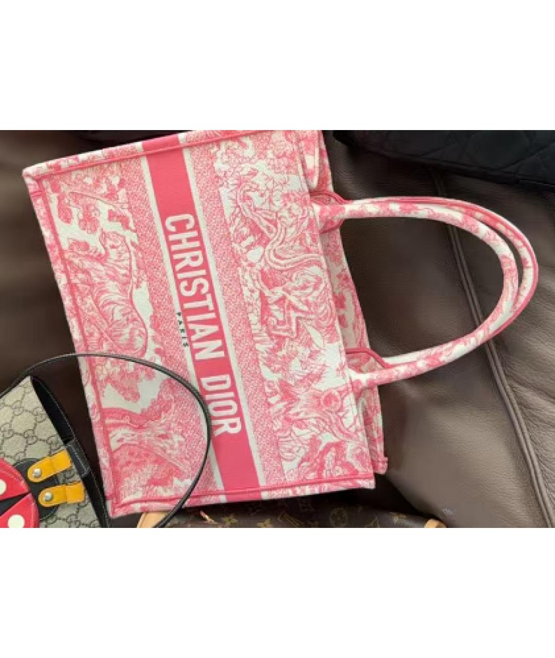 CHRISTIAN DIOR Розовая сумка тоут, фото 9