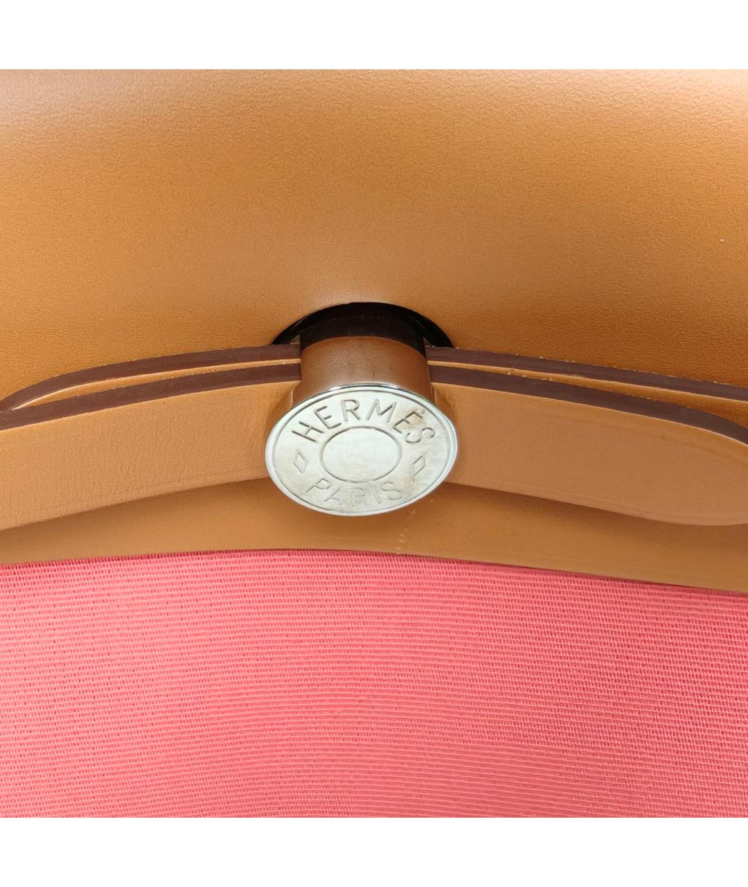 HERMES Розовая тканевая сумка через плечо, фото 7