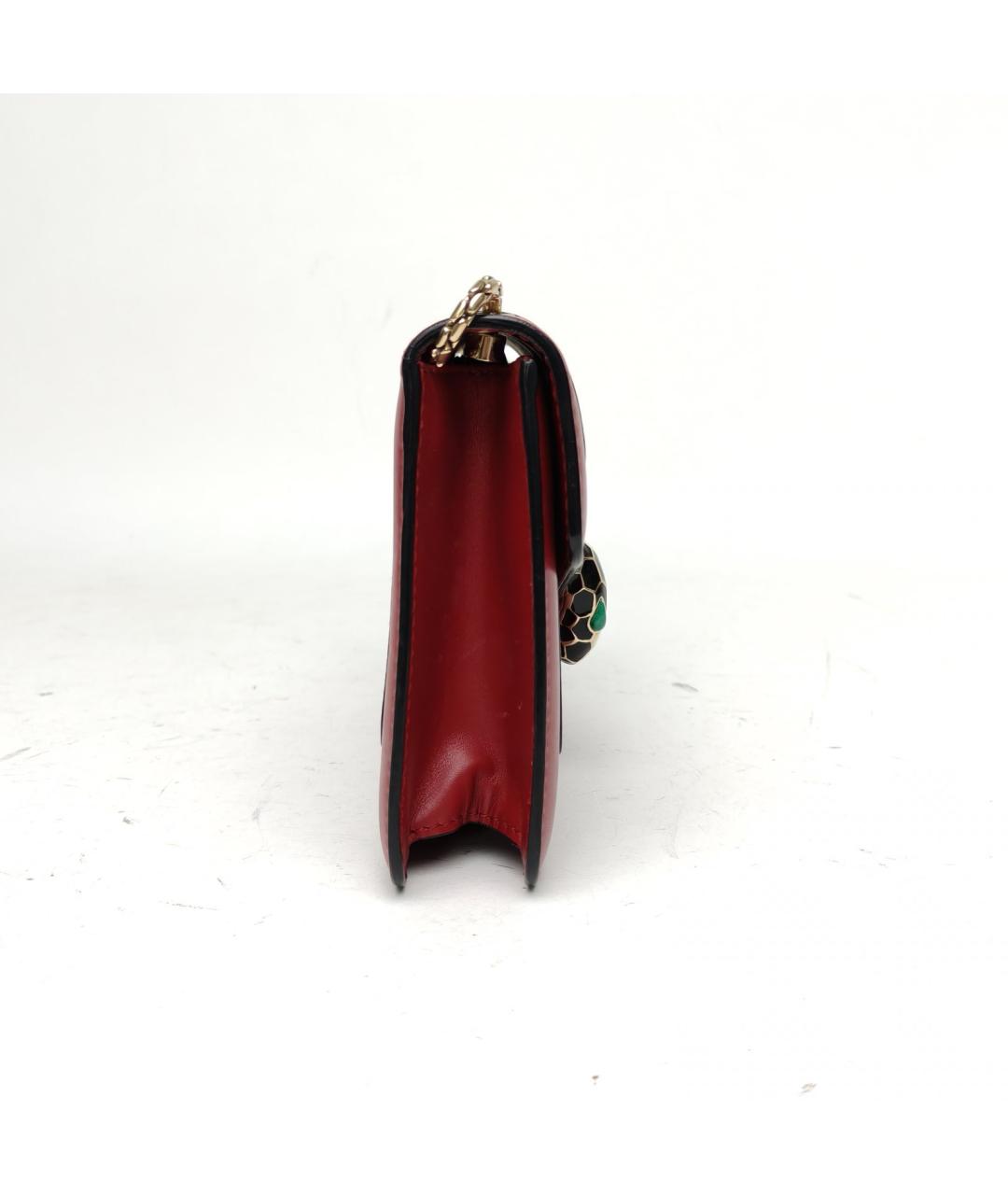 BVLGARI Красная кожаная сумка через плечо, фото 5