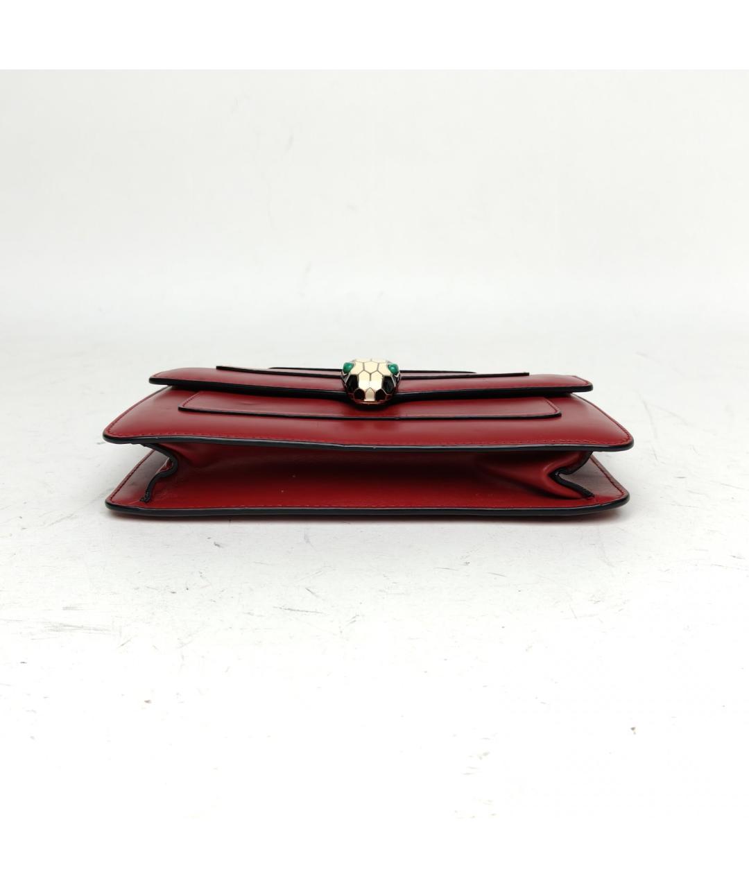 BVLGARI Красная кожаная сумка через плечо, фото 6