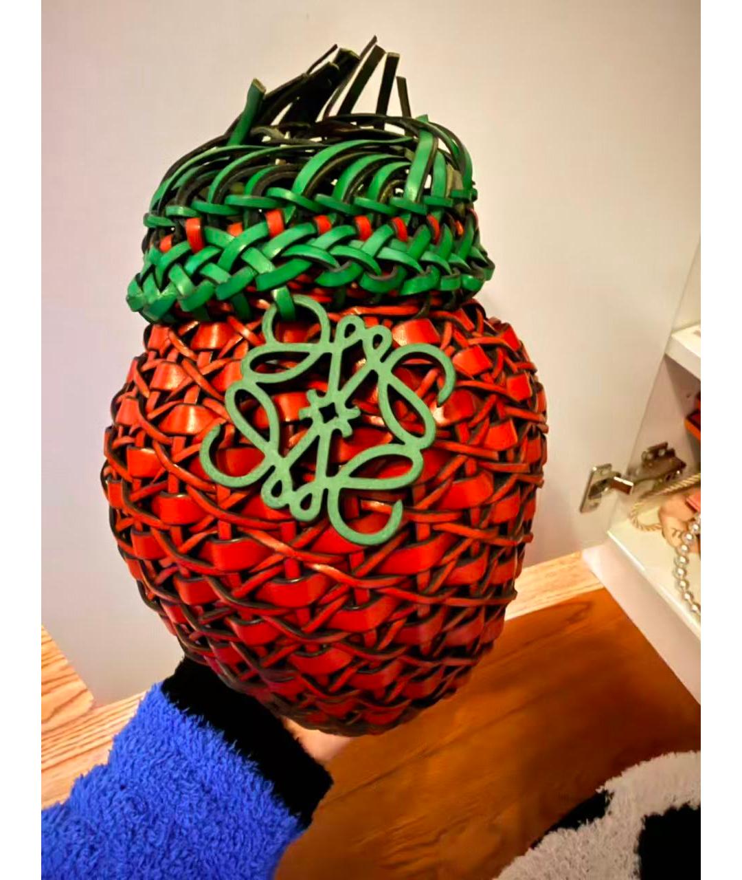 LOEWE Красная кожаная сумка через плечо, фото 8