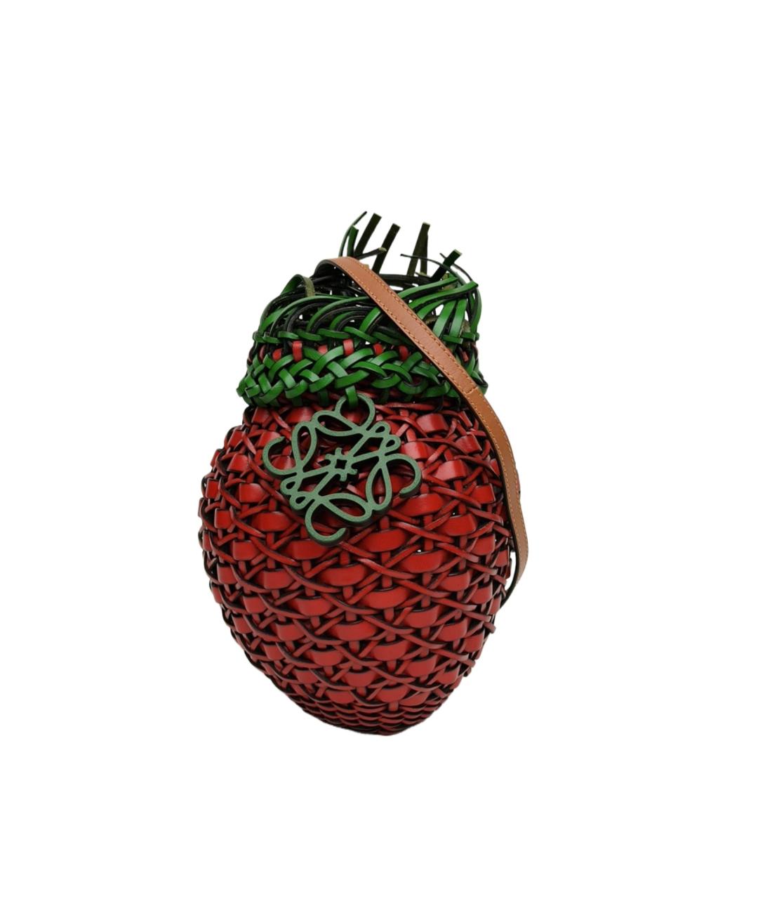 LOEWE Красная кожаная сумка через плечо, фото 1