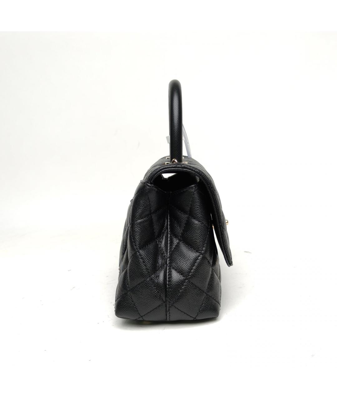 CHANEL Черная кожаная сумка через плечо, фото 5